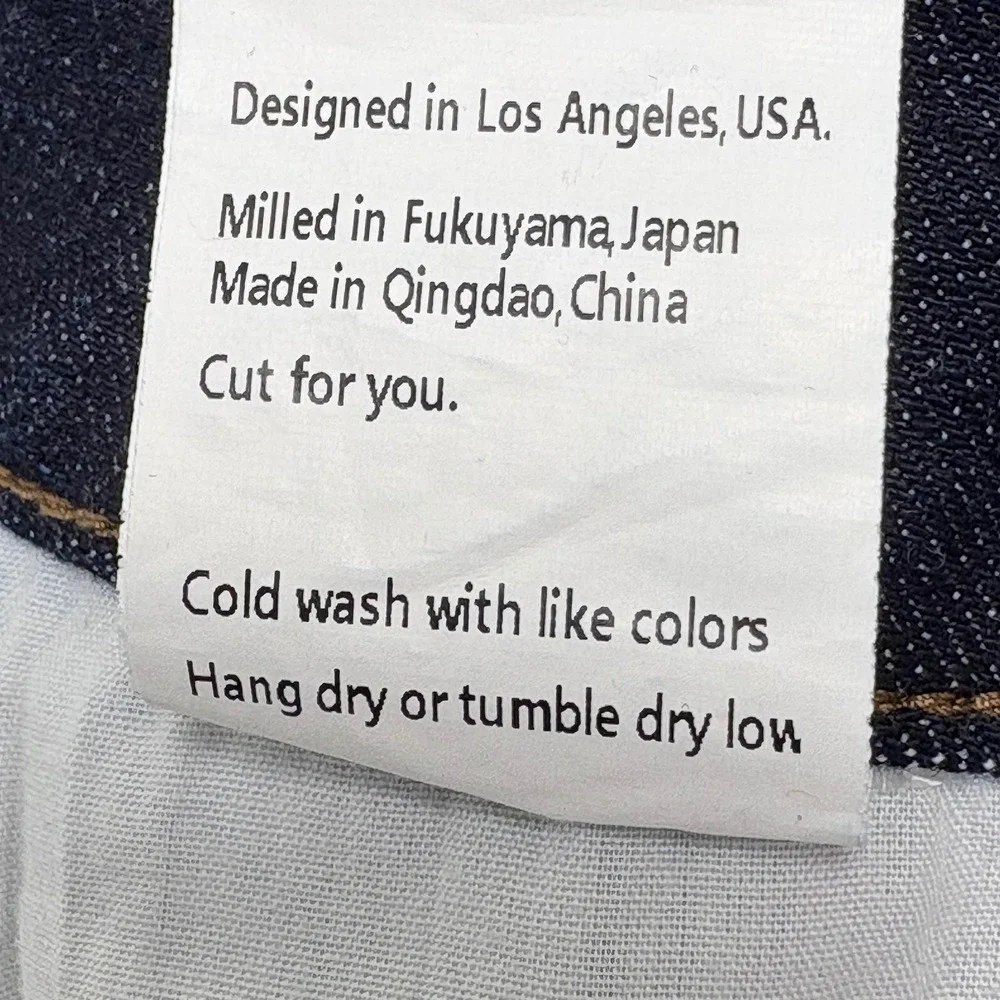 SENE Studio Mens Japanese Denim Dark Wash Straight Leg Jeans Custom 36x26